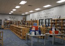  Library book shelves